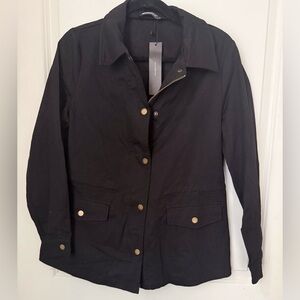 Allegra K Women's Utility Black Jacket Drawstring Waist | NWT